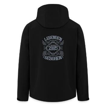 Jahrgang 2005 Geburtstag Sprüche - Recycelte Männer Softshell-Jacke von Stanley/Stella - Schwarz - Hinten - AI Model Male 185 light (185cm)