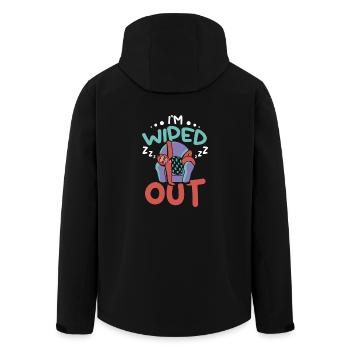 I'm wiped out Sleeping Sloth - Men’s Recycled Softshell Jacket by Stanley/Stella - black - Back - AI Model Male 185 light (185cm)