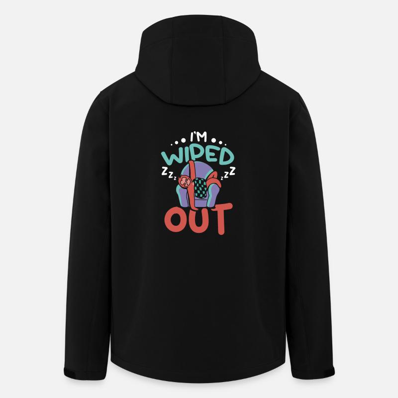 I'm wiped out Sleeping Sloth - Men’s Recycled Softshell Jacket by Stanley/Stella - black