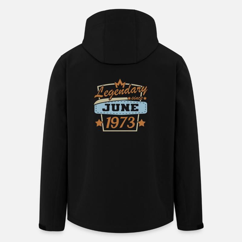Millésime 1973 Anniversaire Dictons - Veste softshell homme en polyester recyclé Stanley/Stella - noir