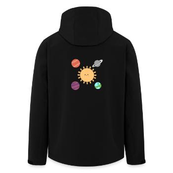 Sonne Sonnensystem Erde Jupiter Saturn Mars Venus - Recycelte Männer Softshell-Jacke von Stanley/Stella - Schwarz - Hinten - AI Model Male 185 light (185cm)