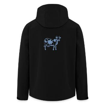 Cow Art Abstrait - Veste softshell homme en polyester recyclé Stanley/Stella - noir - Dos - AI Model Male 185 light (185cm)