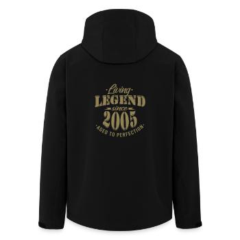 Living Legend since 2005 18th Birthday Sayings - Men’s Recycled Softshell Jacket by Stanley/Stella - black - Back - AI Model Male 185 light (185cm)