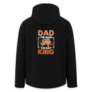 Dad the sloth nap king - Men’s Recycled Softshell Jacket by Stanley/Stella - black - Back - AI Model Male 185 light (185cm)