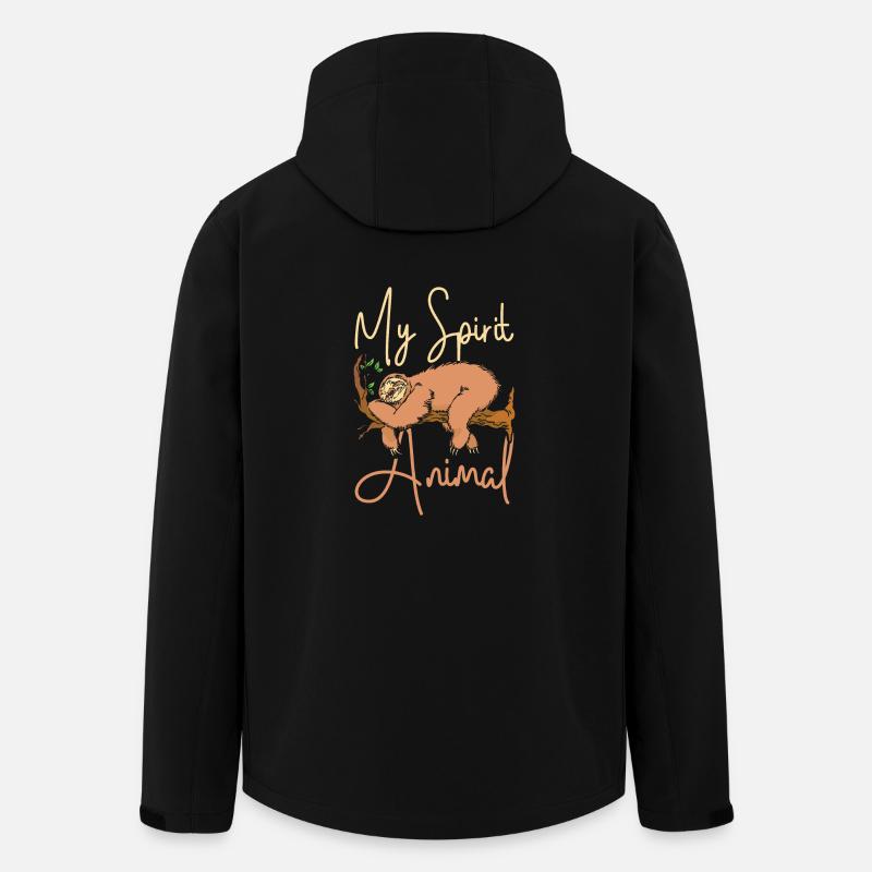 My soul animal sloth - Men’s Recycled Softshell Jacket by Stanley/Stella - black