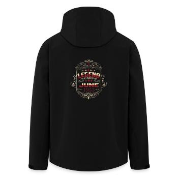 Juni 1953 Geburtstag Vintage - Recycelte Männer Softshell-Jacke von Stanley/Stella - Schwarz - Hinten - AI Model Male 185 light (185cm)