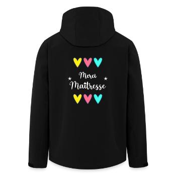 MERCI. MERCI MAÎTRESSE. CADEAU MAÎTRESSE. VACANCES - Veste softshell homme en polyester recyclé Stanley/Stella - noir - Dos - AI Model Male 185 light (185cm)