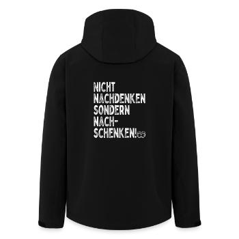 Nicht Nachdenken Sondern Nachschenken Bier Alk JGA - Recycelte Männer Softshell-Jacke von Stanley/Stella - Schwarz - Hinten - AI Model Male 185 light (185cm)
