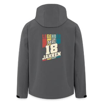 18. Geburtstag Legendär Seit 18 Jahren Legende 18 - Recycelte Männer Softshell-Jacke von Stanley/Stella - Schwarz - Hinten - AI Model Male 185 light (185cm)
