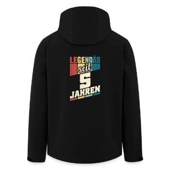 5. Geburtstag Legendär Seit 5 Jahren Legende 5 - Recycelte Männer Softshell-Jacke von Stanley/Stella - Schwarz - Hinten - AI Model Male 185 light (185cm)