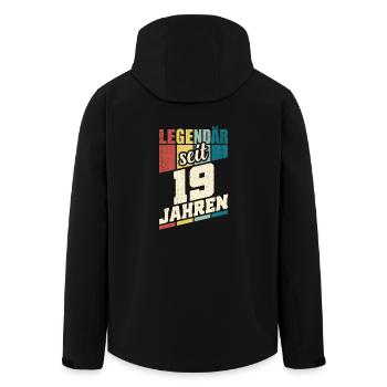 19. Geburtstag Legendär Seit 19 Jahren Legende 19 - Recycelte Männer Softshell-Jacke von Stanley/Stella - Schwarz - Hinten - AI Model Male 185 light (185cm)