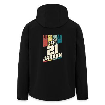 21. Geburtstag Legendär Seit 21 Jahren Legende 21 - Recycelte Männer Softshell-Jacke von Stanley/Stella - Schwarz - Hinten - AI Model Male 185 light (185cm)
