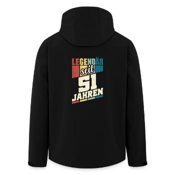 51. Geburtstag Legendär Seit 51 Jahren Legende 51 - Recycelte Männer Softshell-Jacke von Stanley/Stella - Schwarz - Hinten - AI Model Male 185 light (185cm)