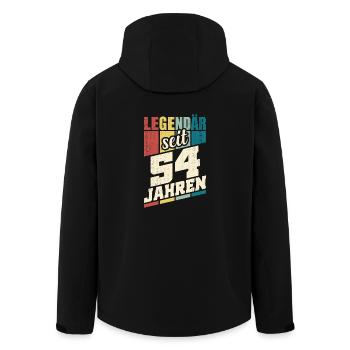 54. Geburtstag Legendär Seit 54 Jahren Legende 54 - Recycelte Männer Softshell-Jacke von Stanley/Stella - Schwarz - Hinten - AI Model Male 185 light (185cm)