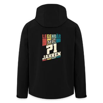 71. Geburtstag Legendär Seit 71 Jahren Legende 71 - Recycelte Männer Softshell-Jacke von Stanley/Stella - Schwarz - Hinten - AI Model Male 185 light (185cm)