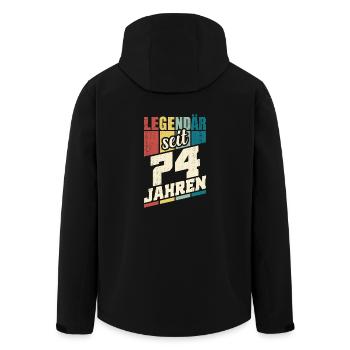 74. Geburtstag Legendär Seit 74 Jahren Legende 74 - Recycelte Männer Softshell-Jacke von Stanley/Stella - Schwarz - Hinten - AI Model Male 185 light (185cm)