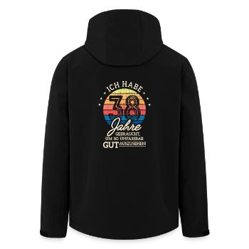 38. Geburtstag Geschenk Habe 38 Jahre Gebraucht - Recycelte Männer Softshell-Jacke von Stanley/Stella - Schwarz - Hinten - AI Model Male 185 light (185cm)