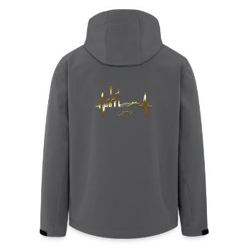 Sydney Skyline Herzschlag Australien Fan Puls Herz - Recycelte Männer Softshell-Jacke von Stanley/Stella - Schwarz - Hinten - AI Model Male 185 light (185cm)