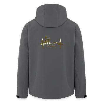 Sydney Skyline Herzschlag Australien Fan Puls Herz - Recycelte Männer Softshell-Jacke von Stanley/Stella - Schwarz - Hinten - AI Model Male 185 light (185cm)