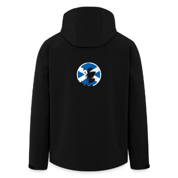 Schottland Vintage Karte Schottische Flagge - Recycelte Männer Softshell-Jacke von Stanley/Stella - Schwarz - Hinten - AI Model Male 185 light (185cm)