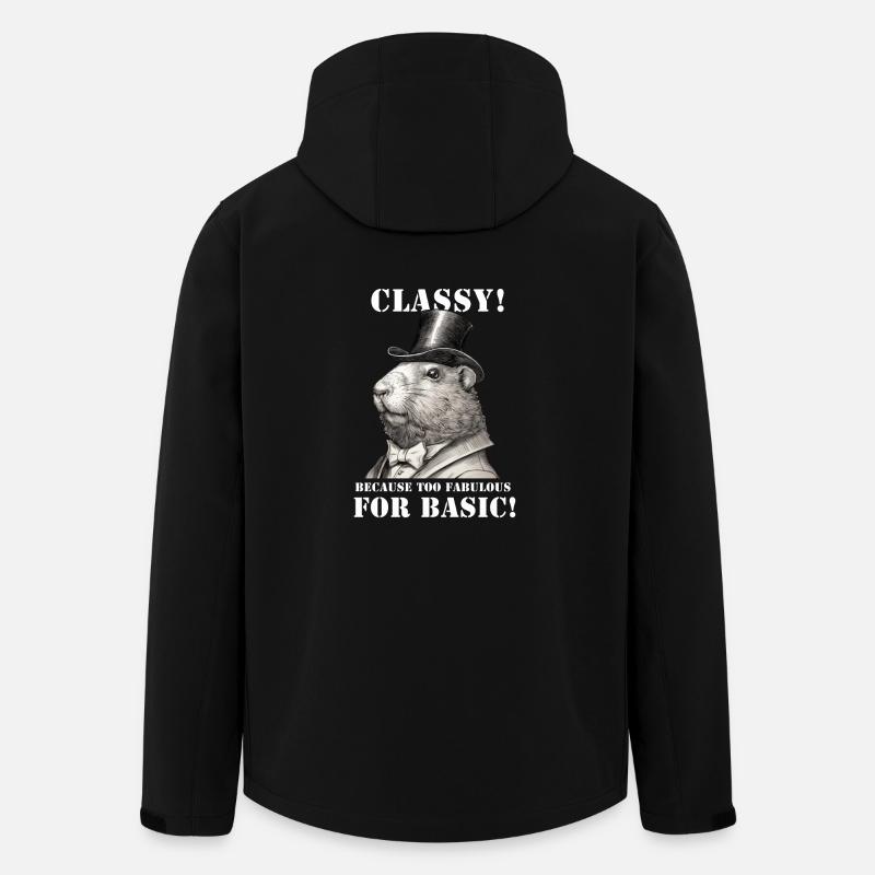 Capybara - Recycelte Männer Softshell-Jacke von Stanley/Stella - Schwarz