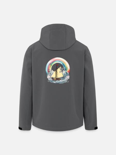 Erdnuss maritim Segelschiff Schiff Schiffe Boot - Recycelte Männer Softshell-Jacke von Stanley/Stella - Schwarz