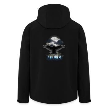 Halloween Raven Crow - Men’s Recycled Softshell Jacket by Stanley/Stella - black - Back - AI Model Male 185 light (185cm)