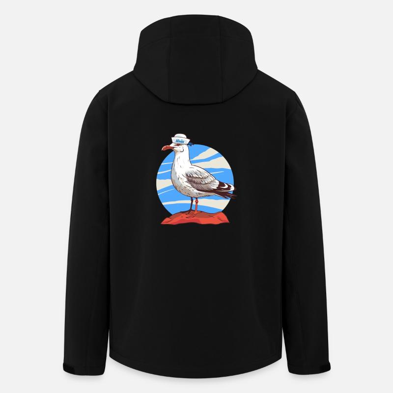 Möwe maritim Matrose - Recycelte Männer Softshell-Jacke von Stanley/Stella - Schwarz