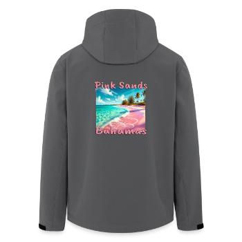Pink Sands Strand Bahamas tropisch Sonnenuntergang - Recycelte Männer Softshell-Jacke von Stanley/Stella - Schwarz - Hinten - AI Model Male 185 light (185cm)