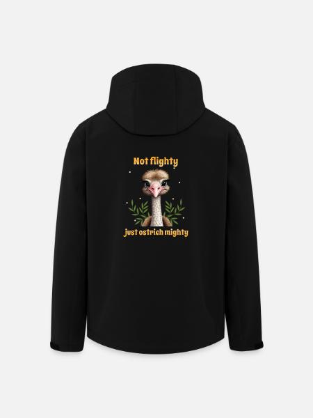 Nicht flatterhaft, nur Strauß mächtig - Recycelte Männer Softshell-Jacke von Stanley/Stella - Schwarz