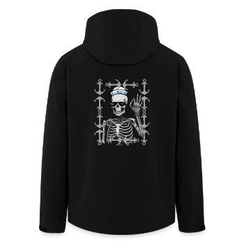 maritim Halloween Matrose Moin Seefahrer Seemann - Recycelte Männer Softshell-Jacke von Stanley/Stella - Schwarz - Hinten - AI Model Male 185 light (185cm)