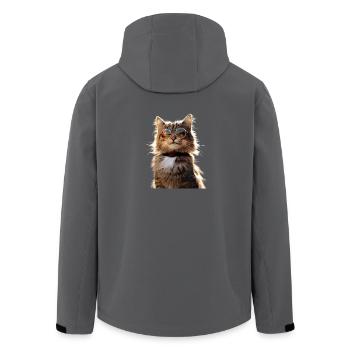 Katze Norwegische Waldkatze Norweger Wald Katzen - Recycelte Männer Softshell-Jacke von Stanley/Stella - Schwarz - Hinten - AI Model Male 185 light (185cm)