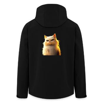 Persian Cat Persian Cat Persian Cat Cute Cats - Men’s Recycled Softshell Jacket by Stanley/Stella - black - Back - AI Model Male 185 light (185cm)