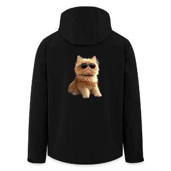 Persian Cat Persian Cat Persian Cat Cute Cats - Men’s Recycled Softshell Jacket by Stanley/Stella - black - Back - AI Model Male 185 light (185cm)
