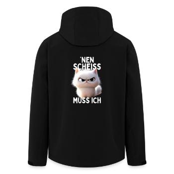 Katze Nen Scheiss Muss Ich Gar Nichts Nein Katzen - Recycelte Männer Softshell-Jacke von Stanley/Stella - Schwarz - Hinten - AI Model Male 185 light (185cm)