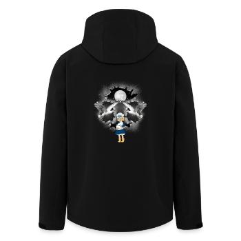 mystical maritime girl seagulls sailor seagull - Men’s Recycled Softshell Jacket by Stanley/Stella - black - Back - AI Model Male 185 light (185cm)