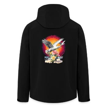 Seagull Seagull Anniversaire Salutations d’anniversaire Marin - Veste softshell homme en polyester recyclé Stanley/Stella - noir - Dos - AI Model Male 185 light (185cm)