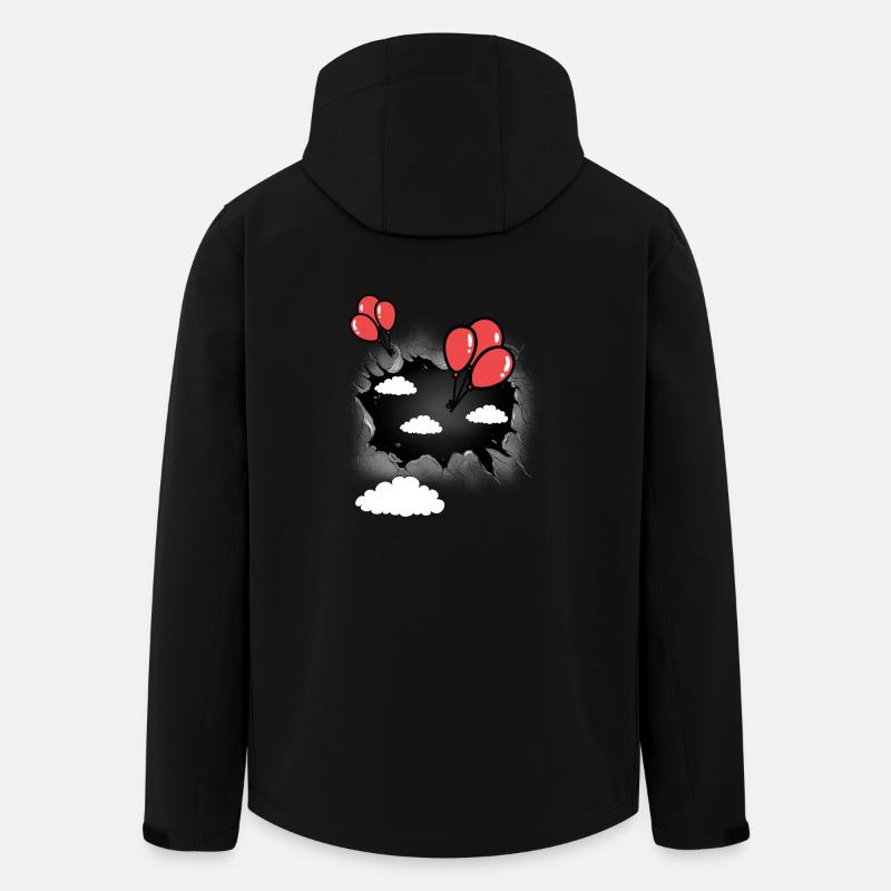 Ballon céleste ballons - Veste softshell homme en polyester recyclé Stanley/Stella - noir