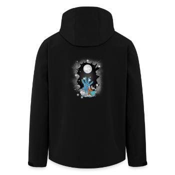 Halloween Fantaisie Drôle Effrayant Amusant - Veste softshell homme en polyester recyclé Stanley/Stella - noir - Dos - AI Model Male 185 light (185cm)