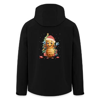 Peanut Santa Claus Kids Child Christmas - Men’s Recycled Softshell Jacket by Stanley/Stella - black - Back - AI Model Male 185 light (185cm)