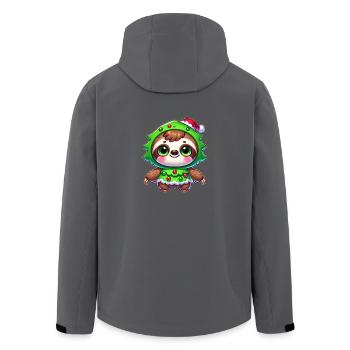 Drôle de Noël paresseux arbre de Noël dessin animé - Veste softshell homme en polyester recyclé Stanley/Stella - noir - Dos - AI Model Male 185 light (185cm)