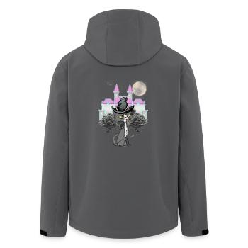 Chat de conte de fées Personnage de conte de fées Les chats évoquent - Veste softshell homme en polyester recyclé Stanley/Stella - noir - Dos - AI Model Male 185 light (185cm)