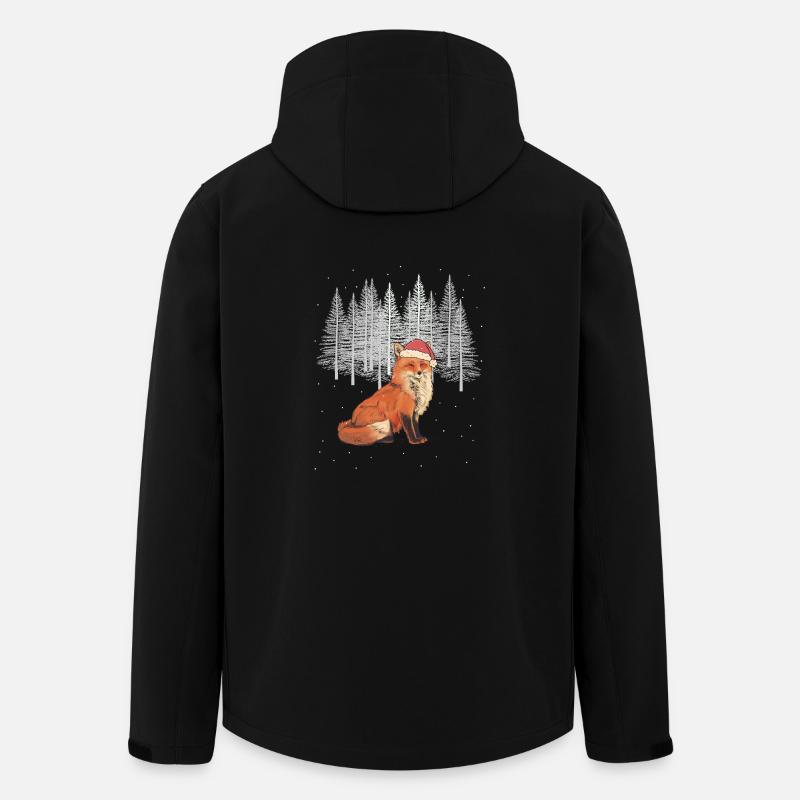 St. Nicholas Fox Foxes Christmas - Men’s Recycled Softshell Jacket by Stanley/Stella - black