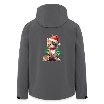 Chats Père Noël Père Noël Père Noël - Veste softshell homme en polyester recyclé Stanley/Stella - noir - Dos - AI Model Male 185 light (185cm)