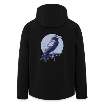 Raven Crow - Men’s Recycled Softshell Jacket by Stanley/Stella - black - Back - AI Model Male 185 light (185cm)