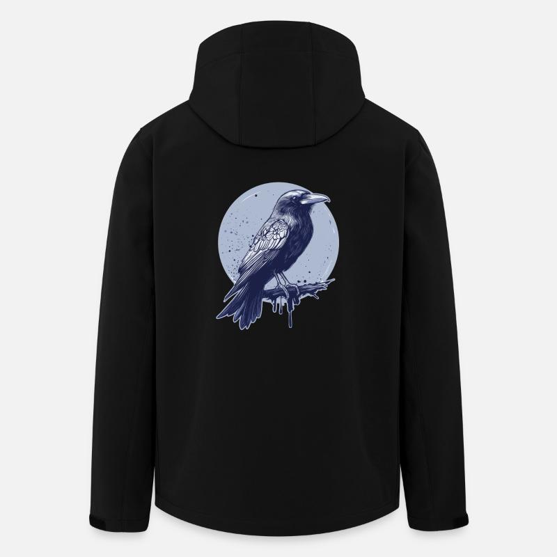 Rabe Krähe - Recycelte Männer Softshell-Jacke von Stanley/Stella - Schwarz