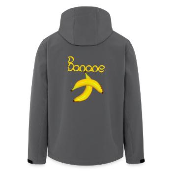 Banane Fruit de la banane - Veste softshell homme en polyester recyclé Stanley/Stella - noir - Dos - AI Model Male 185 light (185cm)