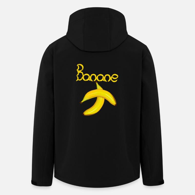 Banane Bananen Obst - Recycelte Männer Softshell-Jacke von Stanley/Stella - Schwarz