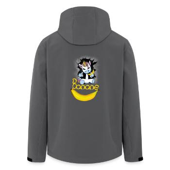 Einhorn Banane Bananen Einhörner Obst Frucht - Recycelte Männer Softshell-Jacke von Stanley/Stella - Schwarz - Hinten - AI Model Male 185 light (185cm)