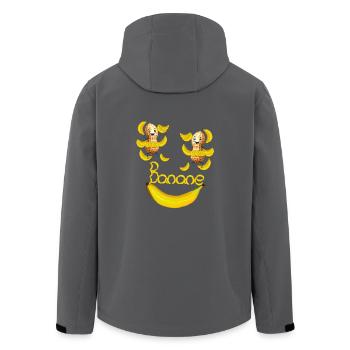Cacahuètes Cacahuète Banane Bananes - Veste softshell homme en polyester recyclé Stanley/Stella - noir - Dos - AI Model Male 185 light (185cm)